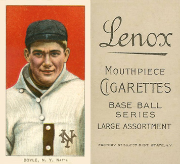 1909 White Borders Lenox-Black Doyle, N.Y. Nat'L #149 Baseball Card