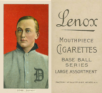 1909 White Borders Lenox-Black Cobb, Detroit #96 Baseball Card
