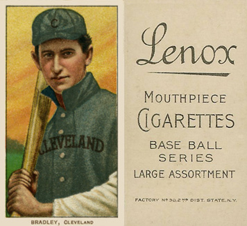 1909 White Borders Lenox-Black Bradley, Cleveland #46 Baseball Card