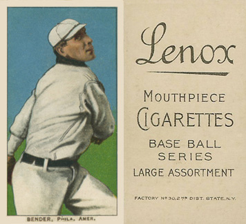 1909 White Borders Lenox-Black Bender, Phila. Amer. #32 Baseball Card