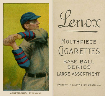 1909 White Borders Lenox-Black Abbaticchio, Pittsburgh #1 Baseball Card