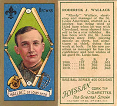1911 Gold Borders Hindu Bobby Wallace #207 Baseball Card