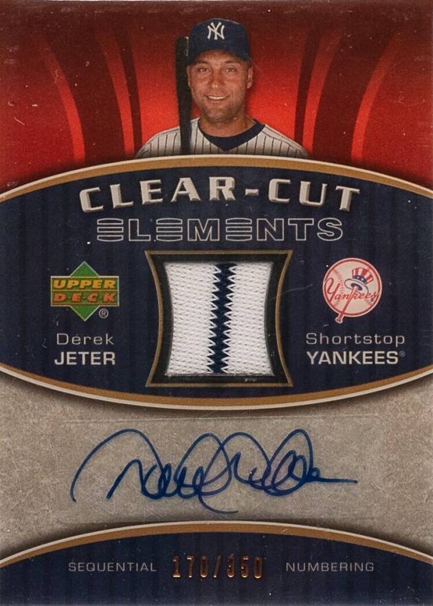 2007 Elements Clear-Cut Elements Derek Jeter #CCEDJ Baseball Card