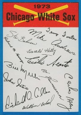 1973 Topps Team Checklist Chicago White Sox # Baseball Card