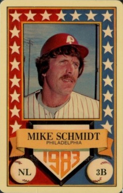 1983 Perma-Graphics All-Star Credit Cards Mike Schmidt # Baseball Card