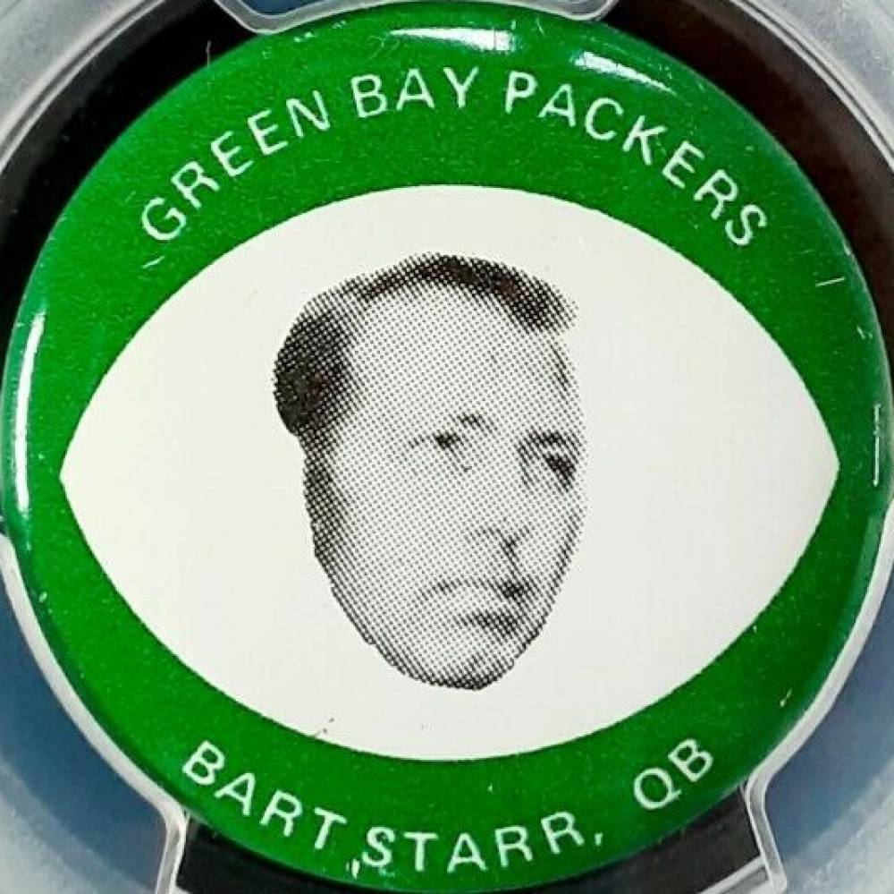 1969 Drenks Potato Chip Packers Pins Bart Starr # Football Card