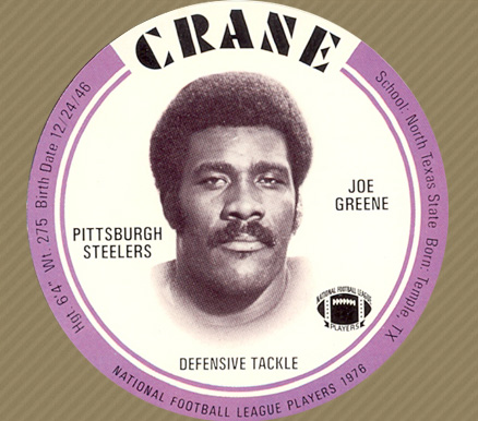 1976 Crane Discs Joe Greene # Football Card