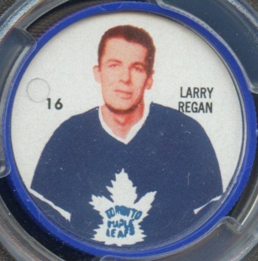 1960 Shirriff Coins Larry Regan #16 Hockey Card