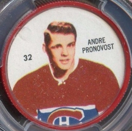 1960 Shirriff Coins Andre Pronovost #32 Hockey Card