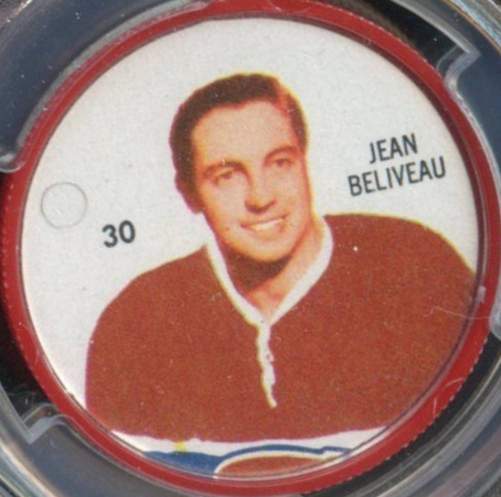 1960 Shirriff Coins Jean Beliveau #30 Hockey Card