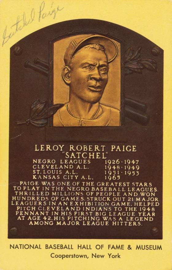 1990 Autograph Yellow HOF Plaque Satchel Paige # Baseball Card