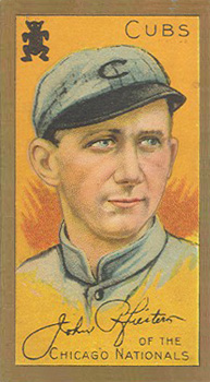 1911 Gold Borders Drum John Pfiester #166 Baseball Card