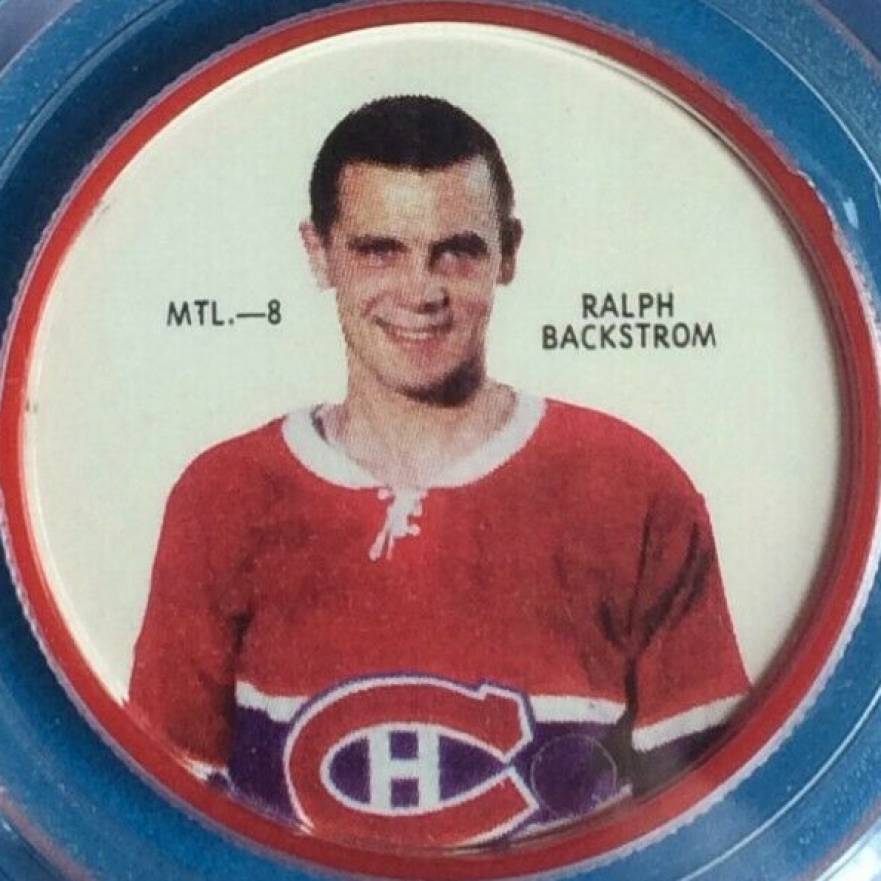1968 Shirriff Coins Ralph Backstrom #8 Hockey Card