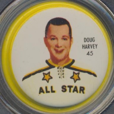 1962 Shirriff Coins Doug Harvey #45 Hockey Card