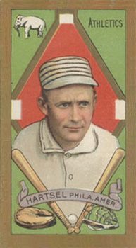 1911 Gold Borders Drum Topsy Hartsel #90 Baseball Card
