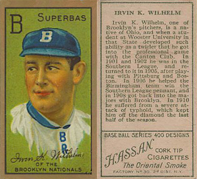 1911 Gold Borders Irwin K. Wilhelm #213 Baseball Card