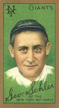 1911 Gold Borders George Schlei #178 Baseball Card