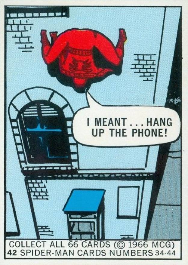 1966 Marvel Super Heroes I meant hang up the phone #42 Non-Sports Card