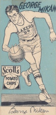 1950 Scott's Potato George Mikan # Basketball Card