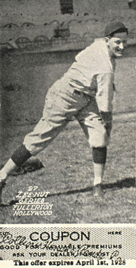 1927 Zeenut Pacific Coast League Fullerton # Baseball Card