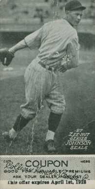 1927 Zeenut Pacific Coast League Johnson, Seals # Baseball Card