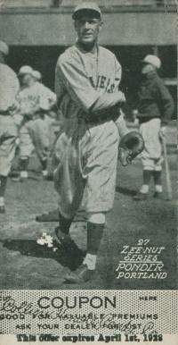 1927 Zeenut Pacific Coast League Ponder # Baseball Card