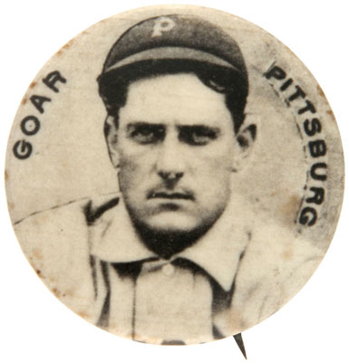 1898 Cameo Pepsin Gum Pins Jot Goar (Pittsburg) # Baseball Card