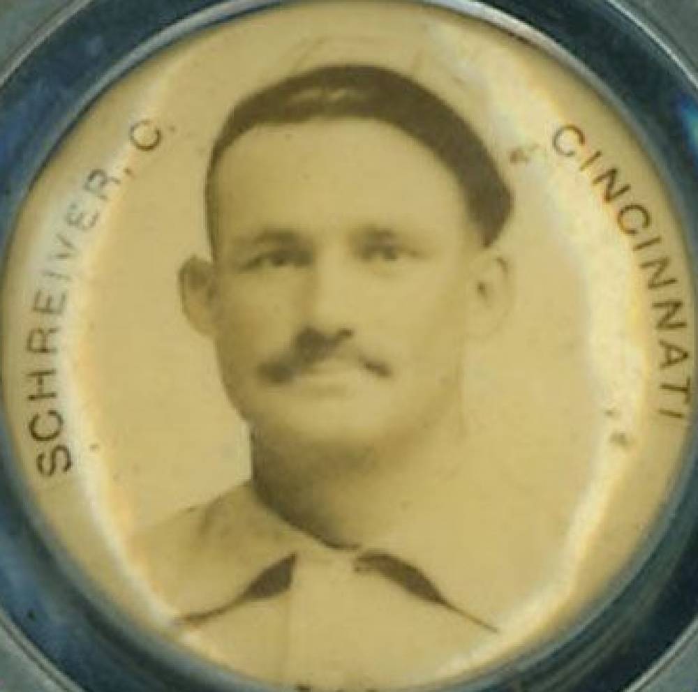 1898 Cameo Pepsin Gum Pins Pop Schreiver (Cincinnati) # Baseball Card