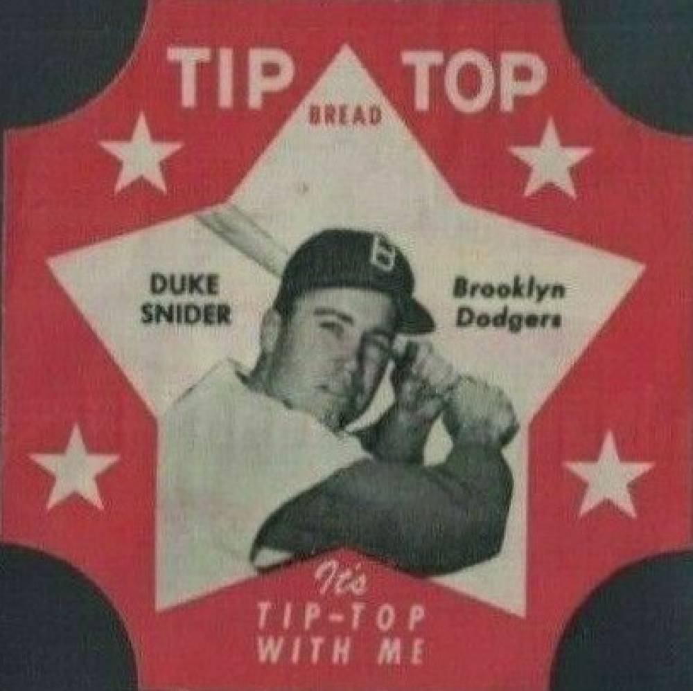 1952 Tip Top Bread Duke Snider # Baseball Card
