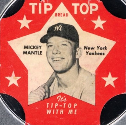 1952 Tip Top Bread Mickey Mantle # Baseball Card