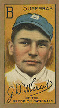 1911 Gold Borders Broadleaf Back Zach Wheat #210 Baseball Card