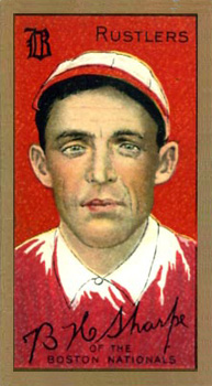 1911 Gold Borders Broadleaf Back B. H. Sharpe #182 Baseball Card