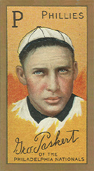 1911 Gold Borders Broadleaf Back George Paskert #163 Baseball Card