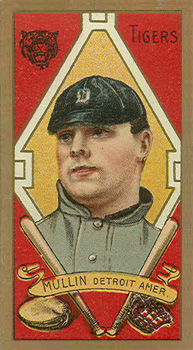 1911 Gold Borders Broadleaf Back George Mullin #152 Baseball Card