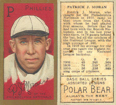 1911 Gold Borders Broadleaf Back P. J. Moran #150 Baseball Card