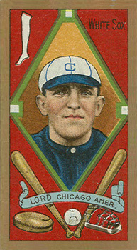 1911 Gold Borders Broadleaf Back Harry Lord #128 Baseball Card