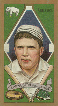 1911 Gold Borders Broadleaf Back Paddy Livingston #125 Baseball Card