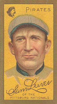1911 Gold Borders Broadleaf Back Sam Leever #121 Baseball Card