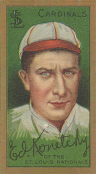 1911 Gold Borders Broadleaf Back Ed Konetchy #112 Baseball Card