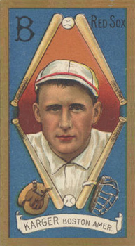 1911 Gold Borders Broadleaf Back Ed Karger #107 Baseball Card