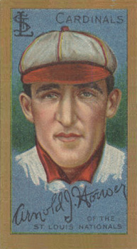 1911 Gold Borders Broadleaf Back Arnold J. Hauser #91 Baseball Card