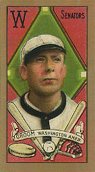 1911 Gold Borders Broadleaf Back Bob Groom #86 Baseball Card