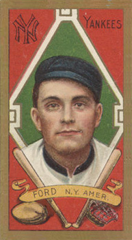 1911 Gold Borders Broadleaf Back Russ Ford #71 Baseball Card
