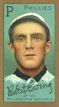 1911 Gold Borders Broadleaf Back Robert Ewing #66 Baseball Card
