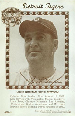 1940 Michigan Sportservice  Louis "Buck" Newsom #17 Baseball Card