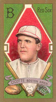 1911 Gold Borders Broadleaf Back Ed Cicotte #35 Baseball Card