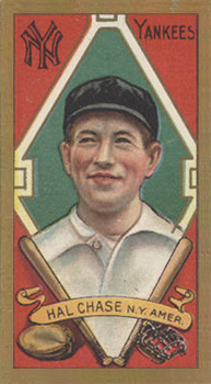 1911 Gold Borders Broadleaf Back Hal Chase #33 Baseball Card
