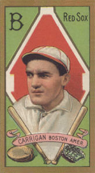 1911 Gold Borders Broadleaf Back Bill Carrigan #30 Baseball Card