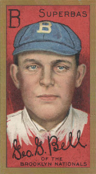 1911 Gold Borders Broadleaf Back George Bell #16 Baseball Card