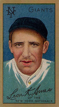 1911 Gold Borders Broadleaf Back Leon Ames #3 Baseball Card